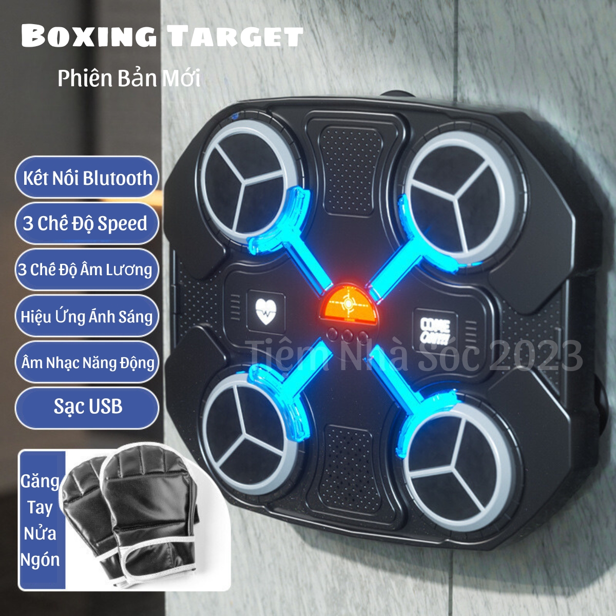 Máy tập đấm bốc treo tường theo nhạc Music Boxing hỗ trợ kết nối Bluetooth Boxing Target tại nhà -Tiệm Nhà Sóc 2023