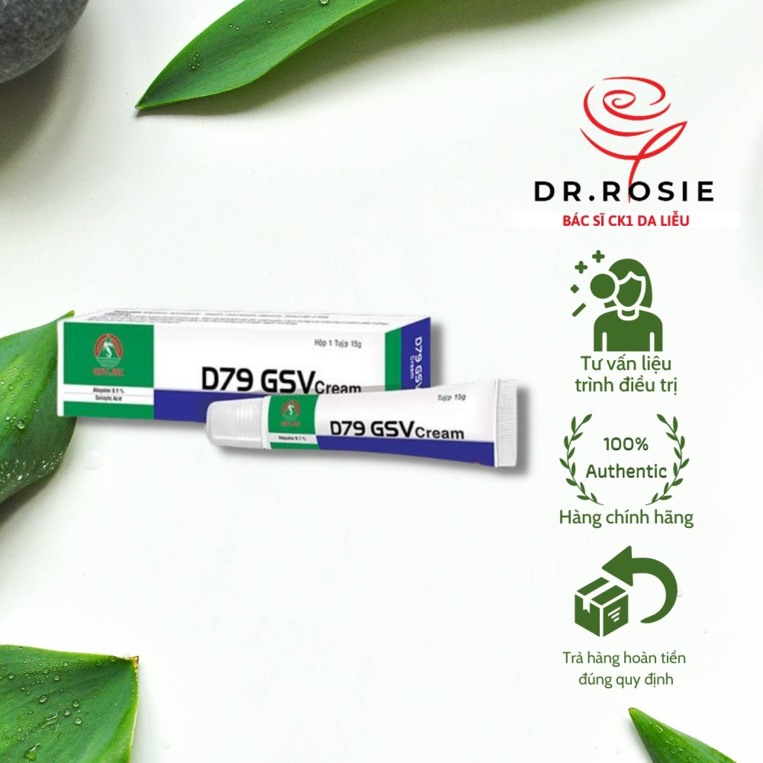 D79 Cream GSV 15g hỗ trợ giảm mụn dày sừng hiệu quả - BS HOA