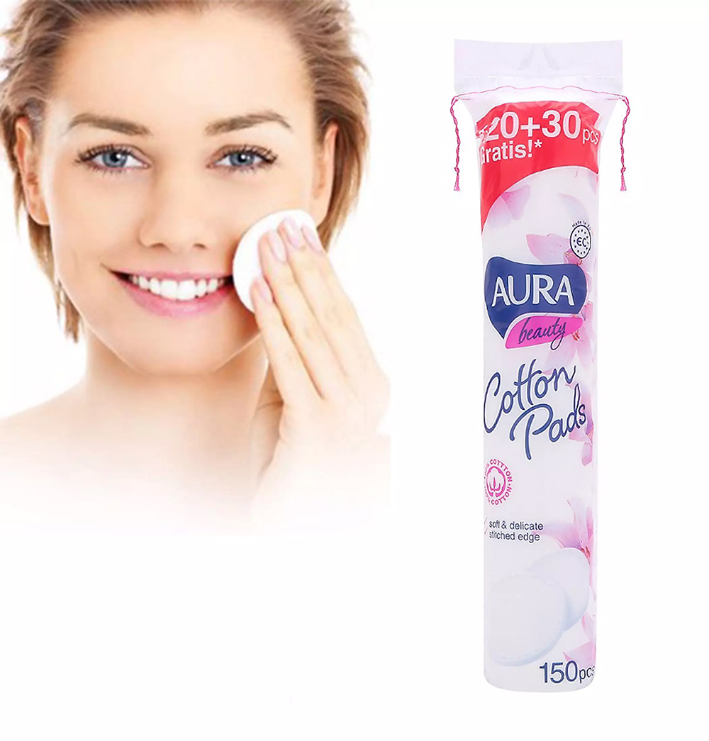 [Hcm][ Tẩy Sạch Không Dị Ứng Da] Combo 150 Miếng Bông Tẩy Trang 2 Lớp Aura Nga Hsd 36 Tháng.