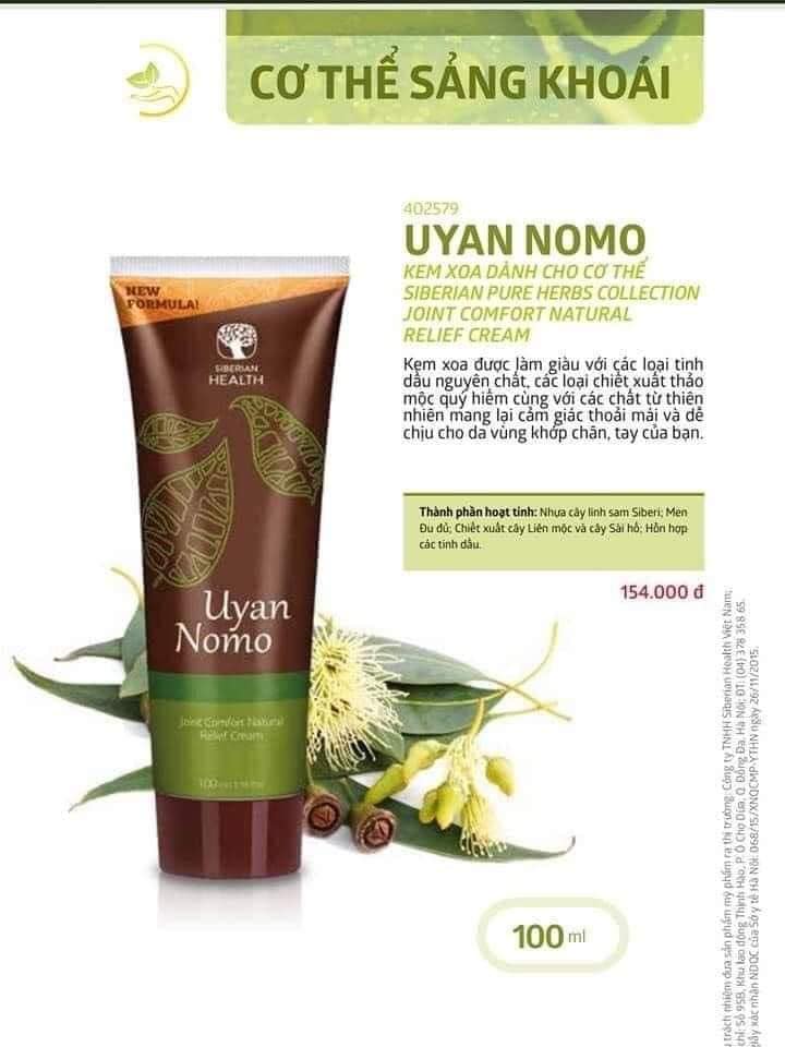 [Hcm]Kem Xoa Dành Cho Cơ Thể Siberian Pure Herbs Collection Uyan Nomo Joint Comfort Natural Relief Cream