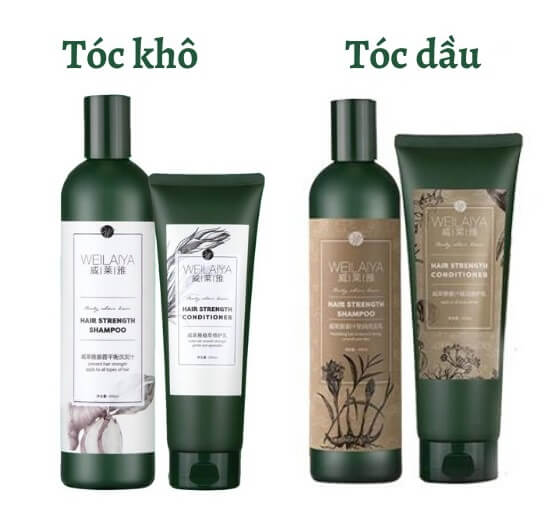 [Chính Hãng] Bộ Dầu Gội Dầu Xả Gừng - Hà Thủ Ô Weilaiya Gội 400Ml & Xả 250Ml - Ngăn Rụng Tóc Mọc Tóc Sau 15 - 20 Lần Gội