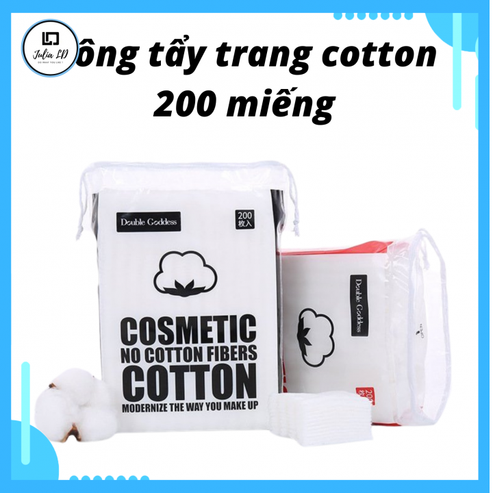 Bông Tẩy Trang Cotton 4 Lớp Cao Cấp Chất Liệu 100% Bông Tự Nhiên - Bông Skincare 50 - 200 Miếng Julia Ld