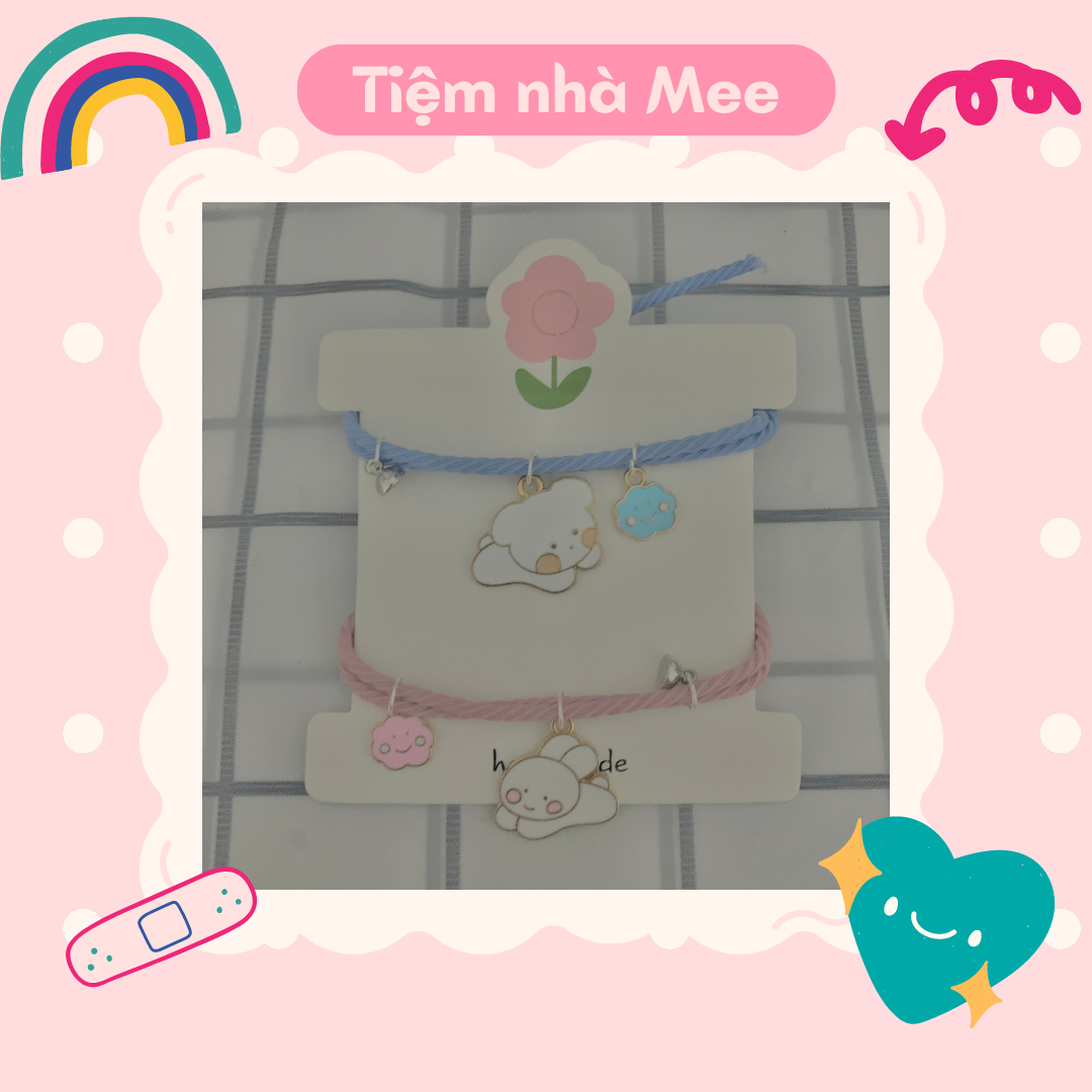 [Handmade] Vòng tay đôi có nam châm hút siêu cute - MEE