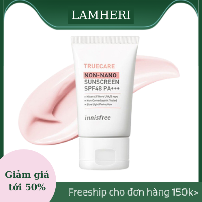 [Hcm]Kem Chống Nắng Dưỡng Ẩm Dịu Nhẹ Innisfree Truecare Non - Nano Sunscreen Spf48/Pa+++ 20Ml