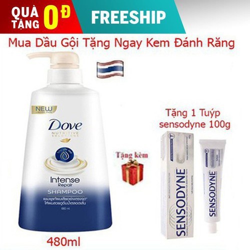 Dầu Gội Dove Thái Lan Tặng 1 Tuýp Kem Đánh Răng