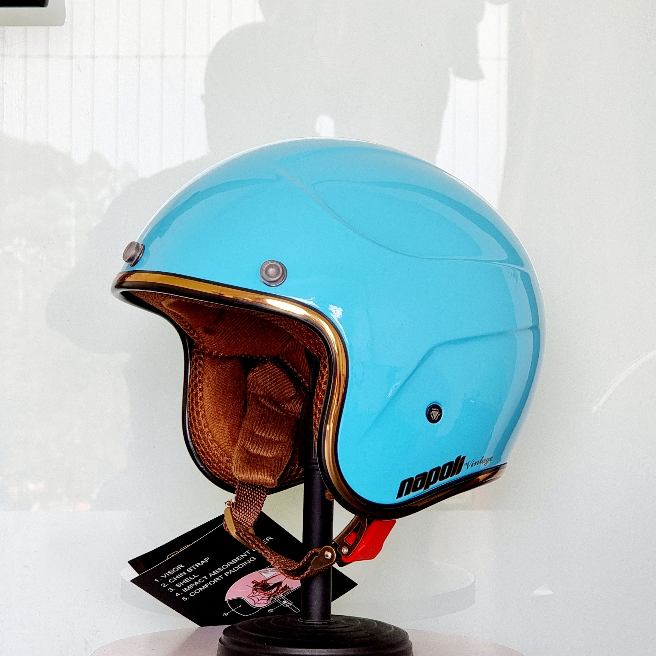 Mũ bảo hiểm NPL trẻ em 3/4 đầu GRO HELMET mũ bảo hiểm napoli chính hãng dành cho trẻ dưới 9 tuổi