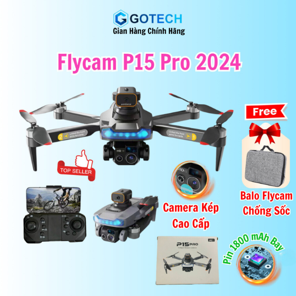 Flycam Mini S1S Camera 6K Playcam  P15 Pro  Điều Khiển Từ Xa Động Cơ Không Chổi Than Siêu Bền Cảm Biến Chống Va Chạm Bay Xa 1500m