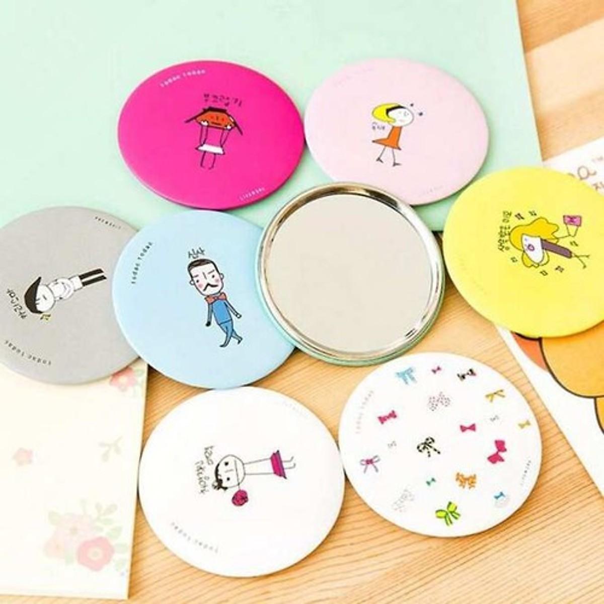 Gương cầm tay nhỏ gọn Cute cho nữ - Gửi màu bất kỳ