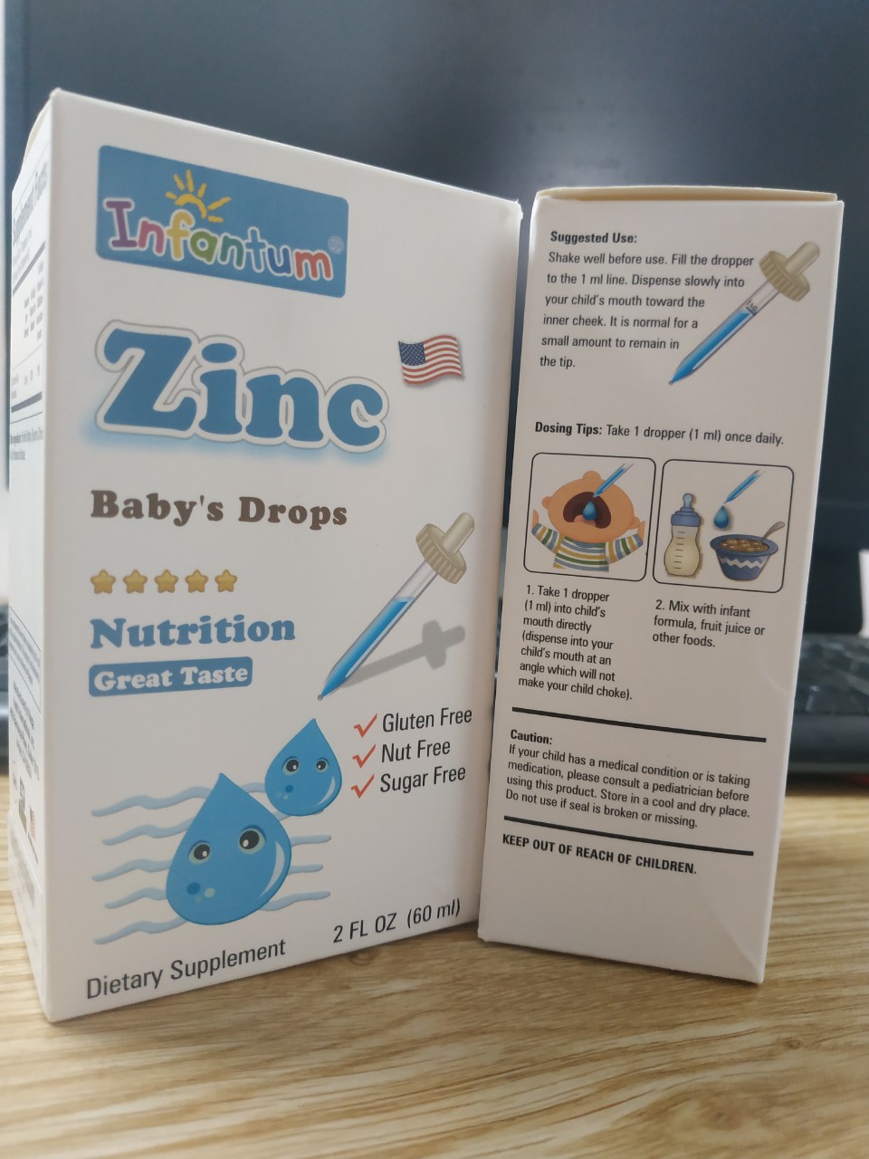 Kẽm Lỏng Zinc Không Đường Nhỏ Giọt Cho Bé
