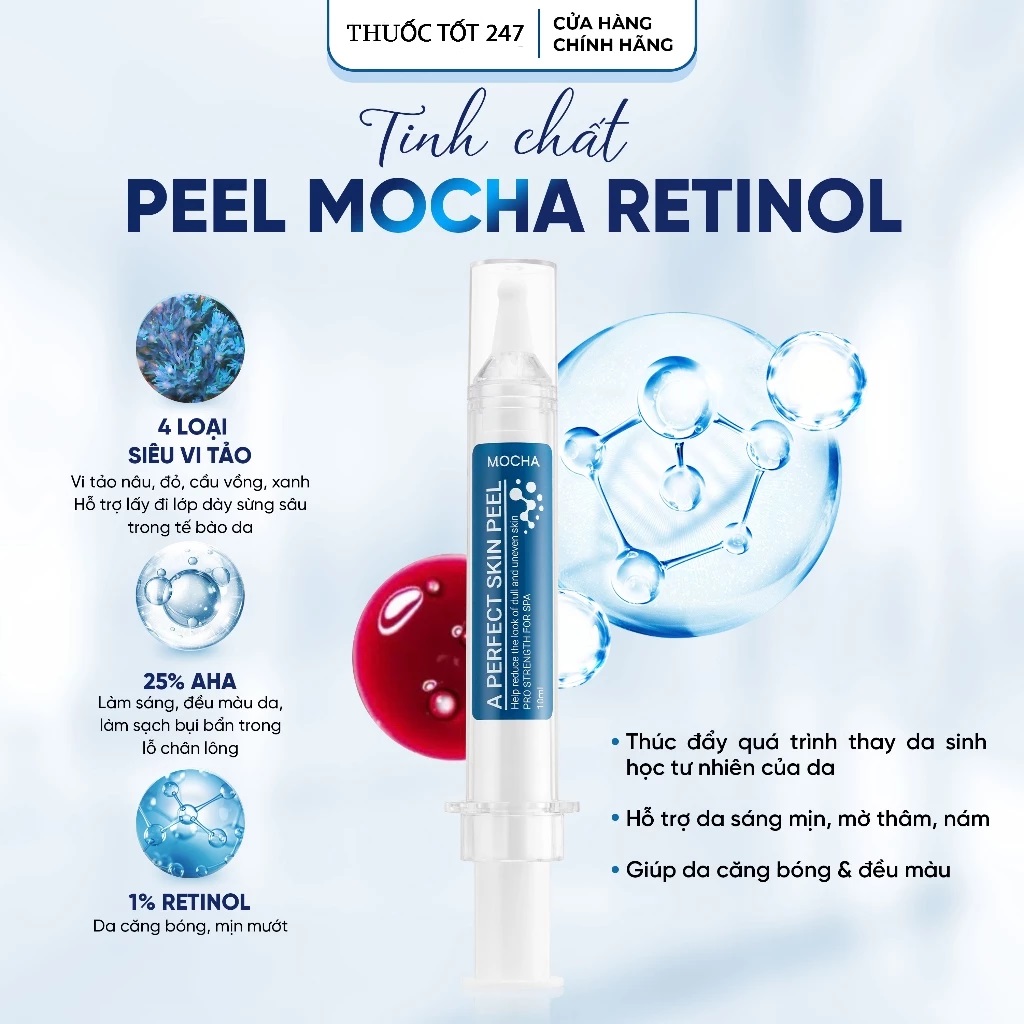 Peel da siêu vi tảo mix Retinol Mocha A Perfect Skin Peel