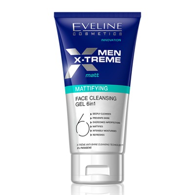 Gel Rửa Mặt Làm Mềm Da 6 Trong 1 Cho Nam Eveline Men X - Treme 150Ml