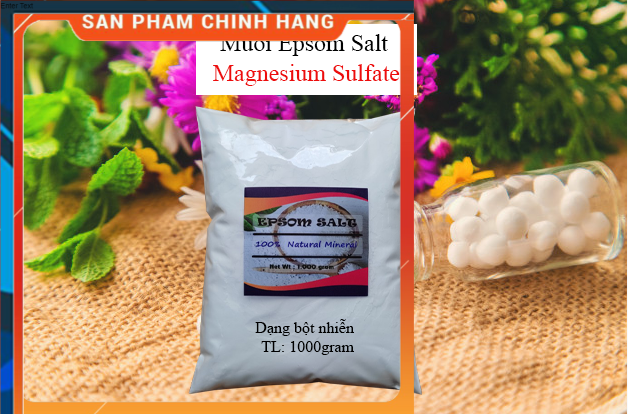 1kg - Muối Epsom Salt ( MgSO4 bột nhiễn ) # Muối Epsom Salt