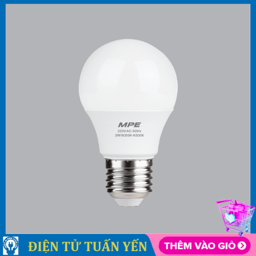Bóng đèn LED bulb MPE LBD2-3T/V 3W ánh sáng trắng & vàng - Hàng chính hãng