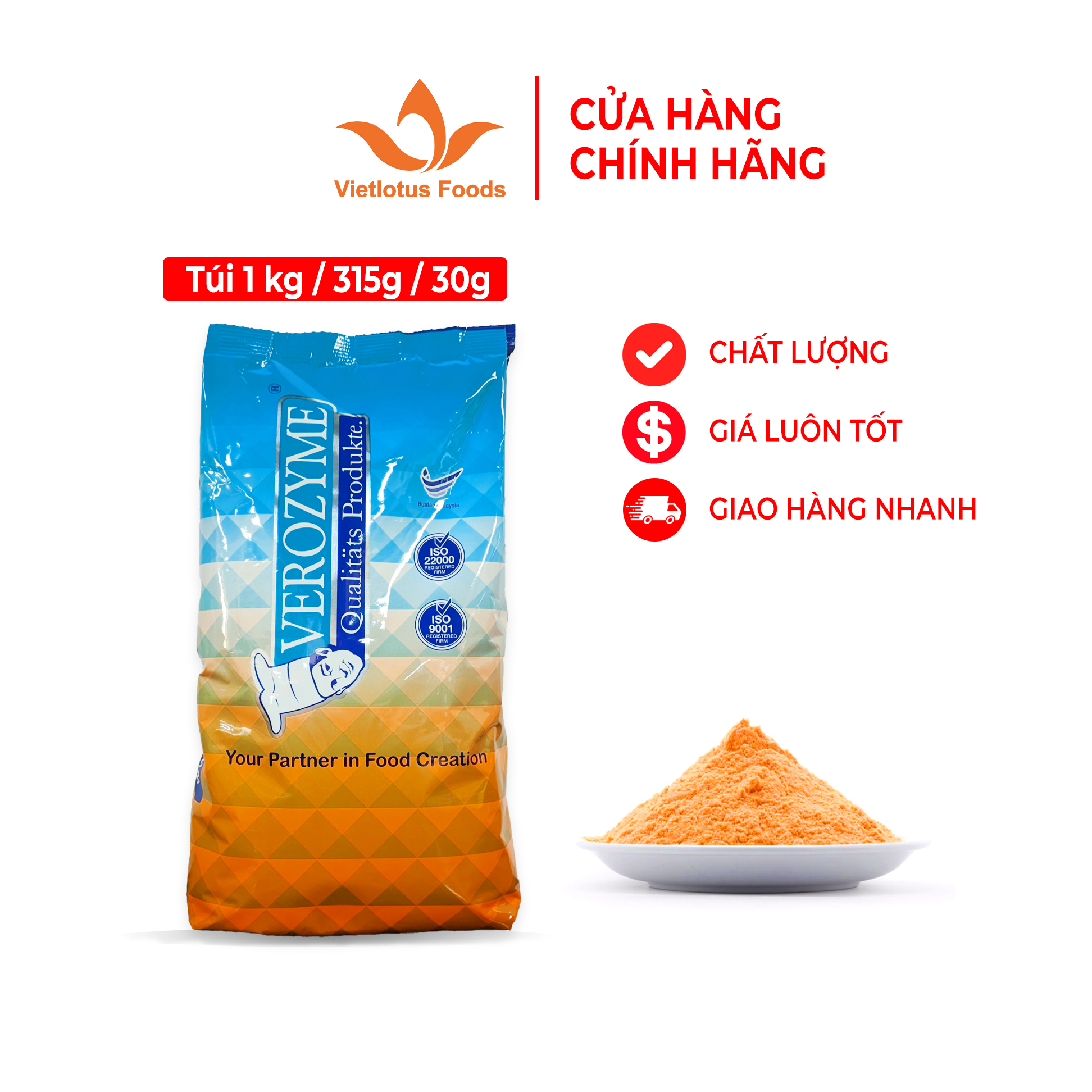 Bột Phô mai lắc Verozyme Malaysia chính hãng - Cheese Taste Blaster túi 1kg (Khoai lắc phô mai bắp p