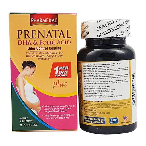 Thực Phẩm Chức Năng Hỗ Trợ Thai Kỳ Pharmekal Prenatal Dha & Folic Acid (60 Viên)