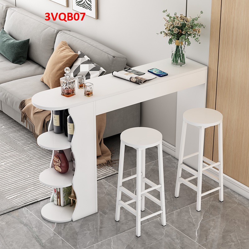 Quầy bar mini quầy bar kiêm vách ngăn phòng khách nhà bếp 3VQB07 ( Không kèm ghế )