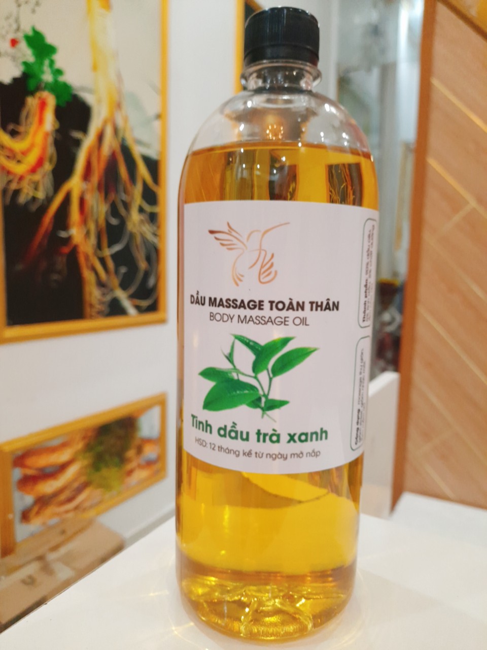 Dầu Massage Toàn Thân Hương Trà Xanh 1000Ml