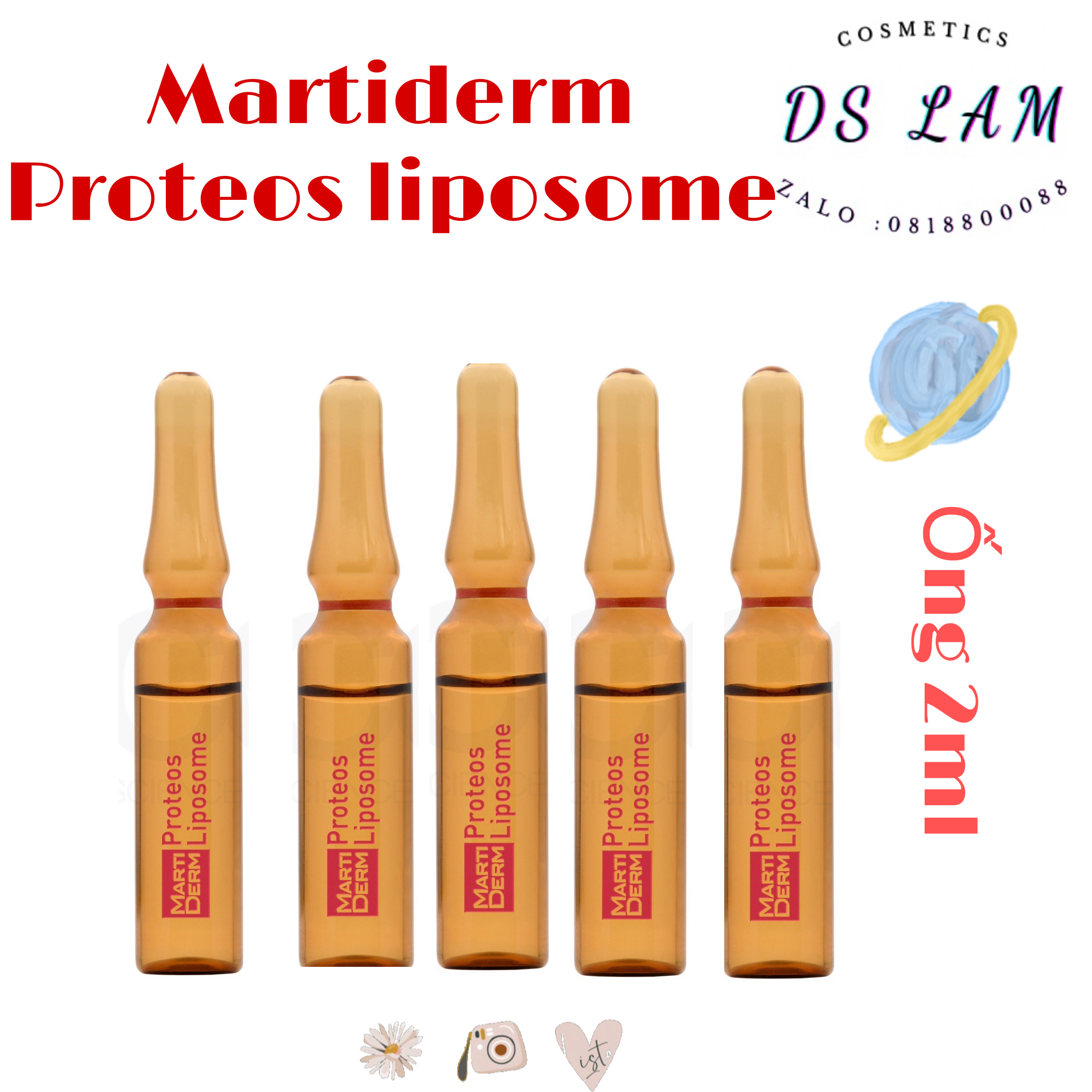 (Tách Lẻ 5 Ống ) Martiderm The Originals Proteos Liposome Ampoule Chống Oxy Hoá Phục Hồi Điều Tiết Bã Nhờn