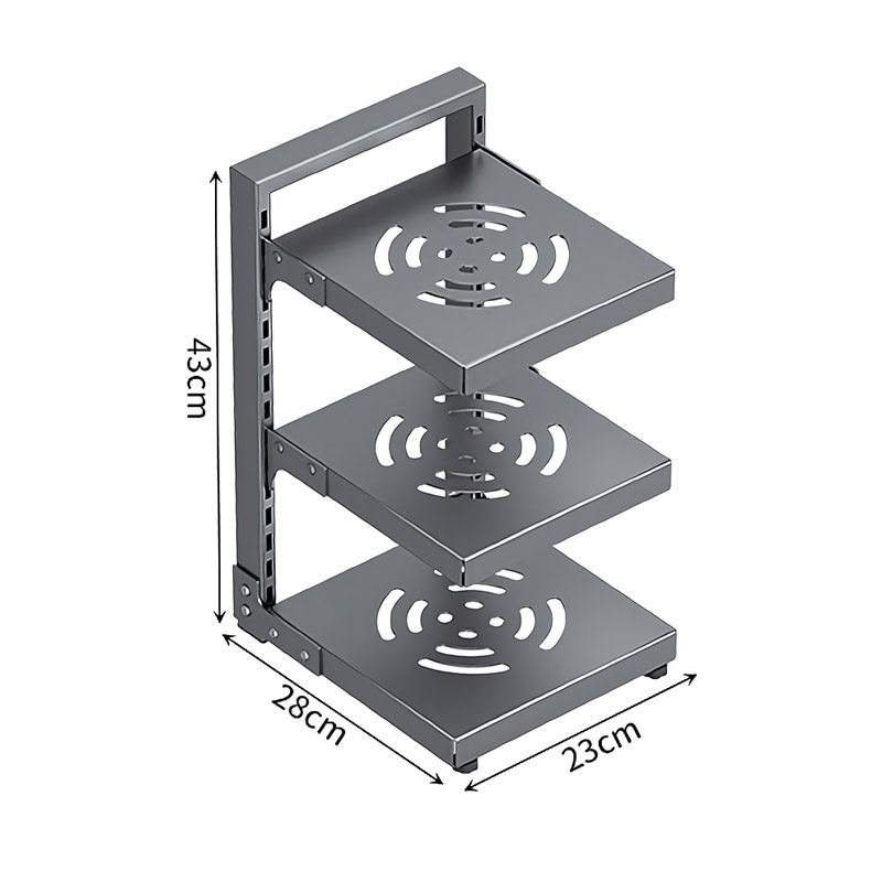 DECROOM Kệ để Xoong Nồi Nhiều Tầng Kệ Để Xoong Nồi Chảo Giá Để Xoong Nồi 3 - 4 Tầng Có Thể Điều Chỉn