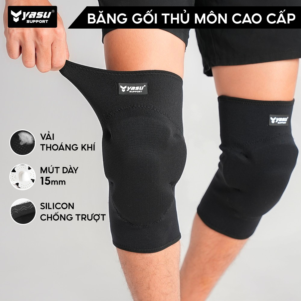 Bó gối thủ môn đệm dày bảo vệ đầu gối cao cấp Yasu 7454 (1 đôi)