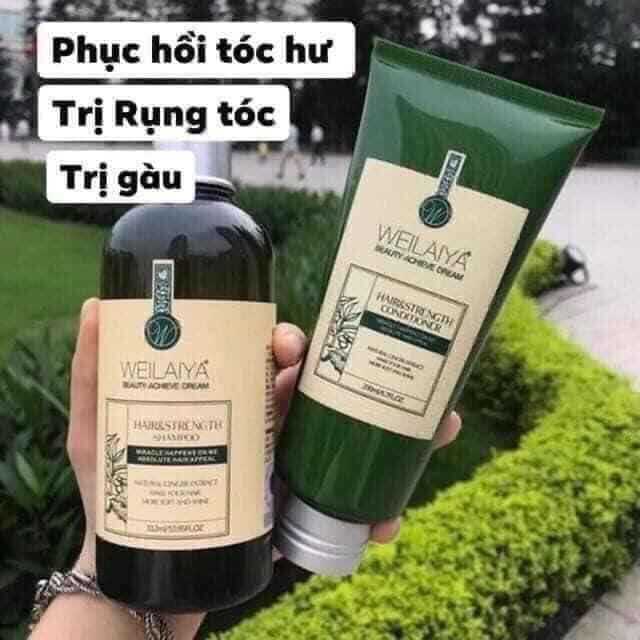 Bộ Đôi Dầu Gội - Xả Gừng Weilaiya Chống Dụng Tóc Kích Thích Mọc Tóc