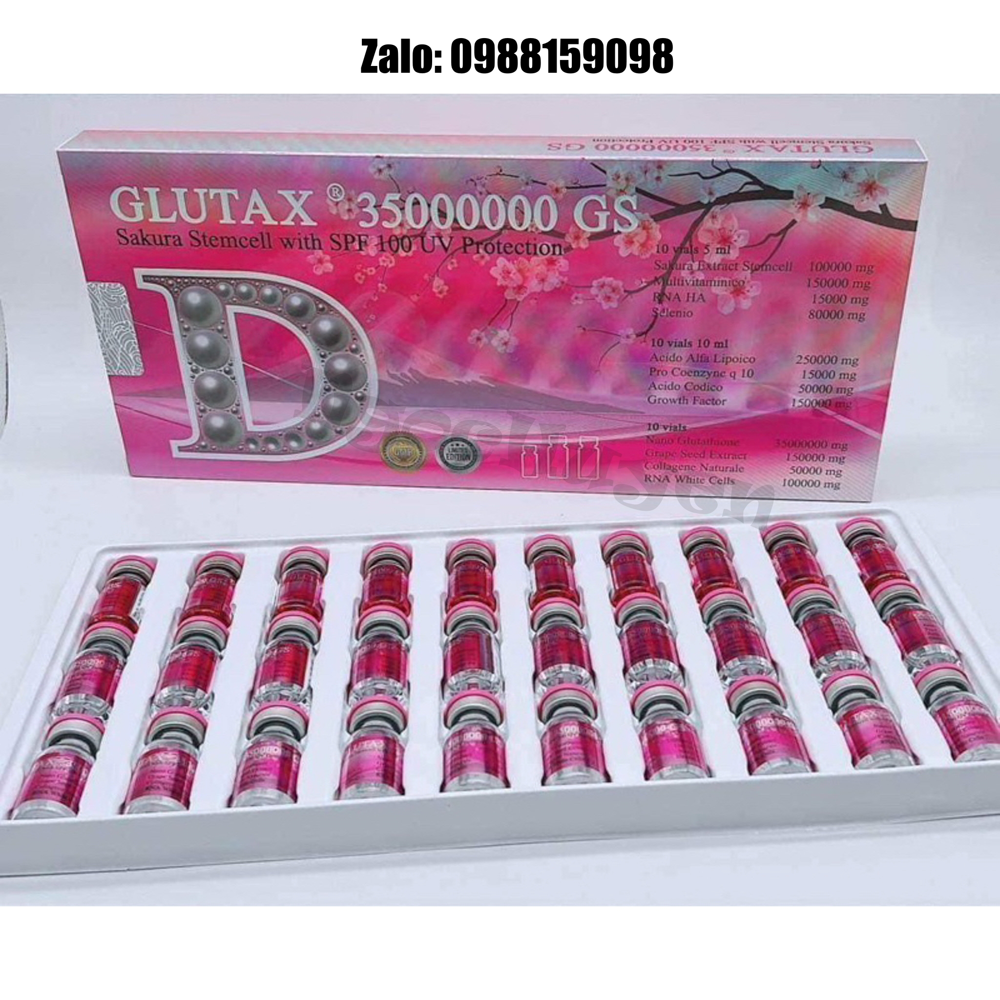 Set Truyền Trắng Glutax 3.500.000 Italy 10 buổi