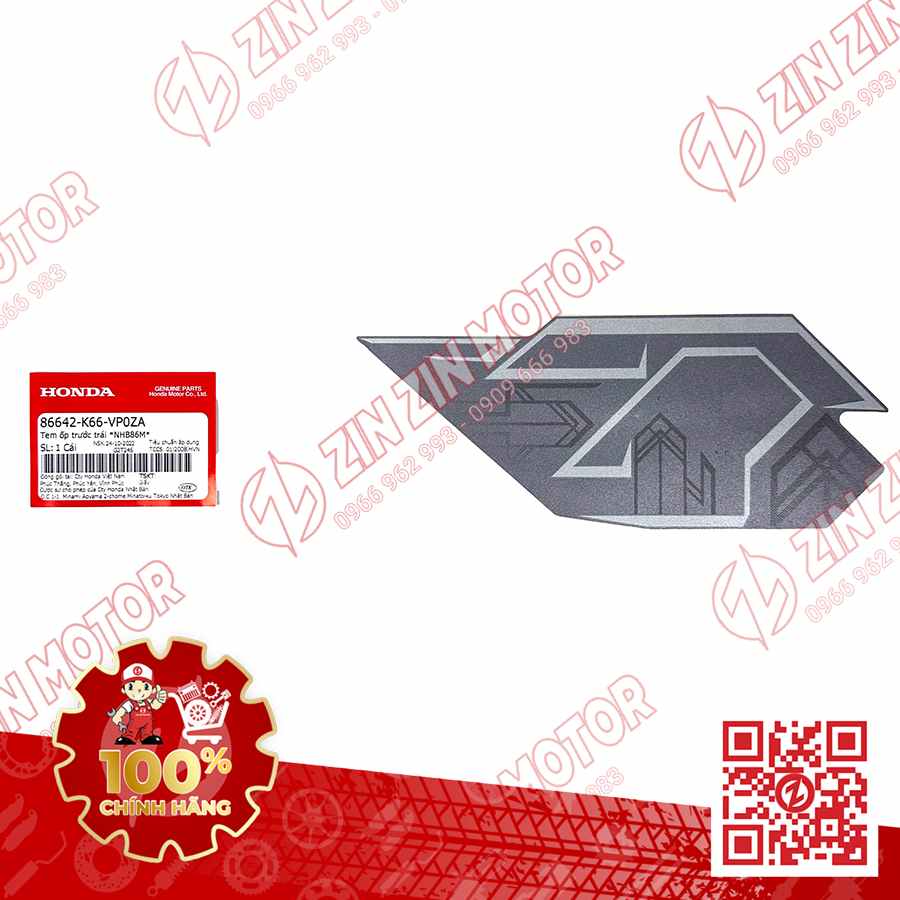 Tem Xe AB 2019 Tem Rời Air Blade 2019 Bạc Đen Phiên Bản Cao Cấp Zin Chính Hãng Honda - ZZM