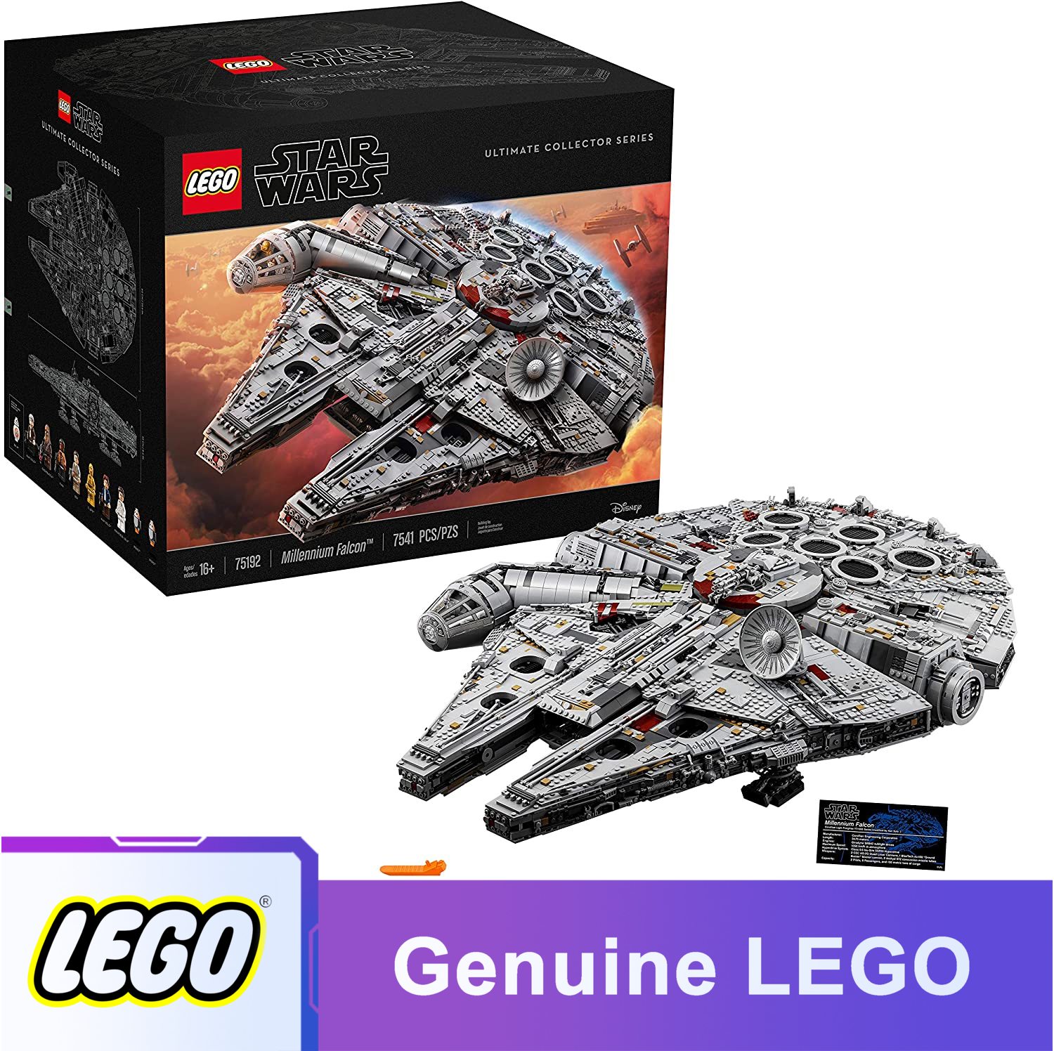 Mới Bộ đồ chơi LEGO Star Wars Ultimate Millennium Falcon 75192 Expert Build Kit và Starship Model Bộ sưu tập phim và quà tặng người lớn hay nhất (7541 mảnh)
