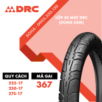 Lốp/vỏ sau xe máy xài ruột 225 250 275 GAI 367 hãng DRC - công nghệ Nhật Bản