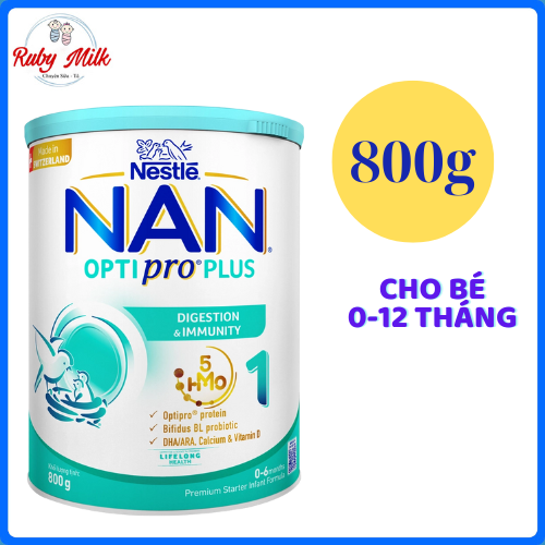 Sữa Nan Optipro PLUS Số 1 Lon 800g (Cho bé 0 - 6 Tháng)