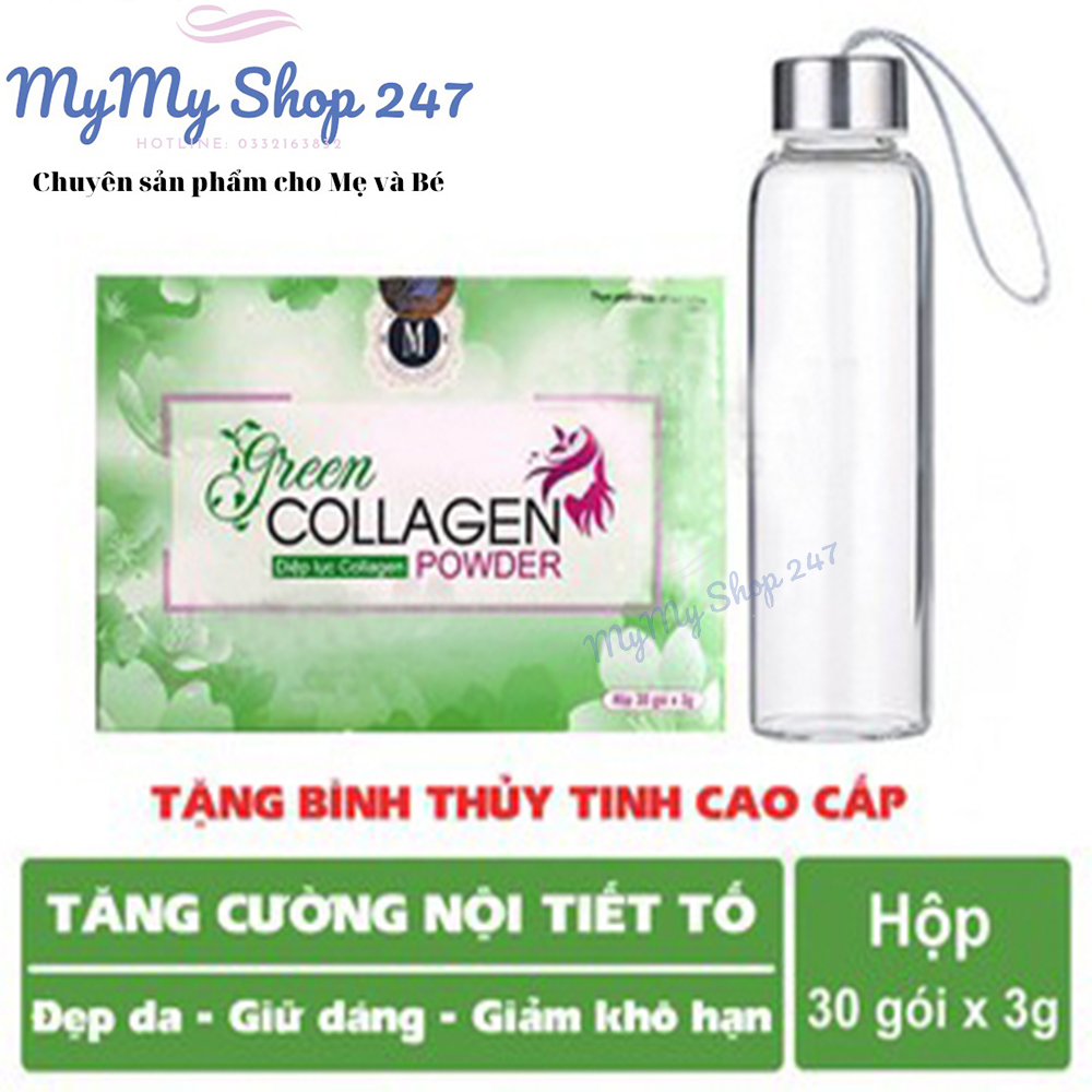 DIỆP LỤC COLLAGEN 30 Gói – CHÍNH HÃNG Đánh tan NÓNG TRONG TÁO BÓN KHÔ HẠN KHÔ DA NÁM XẠM