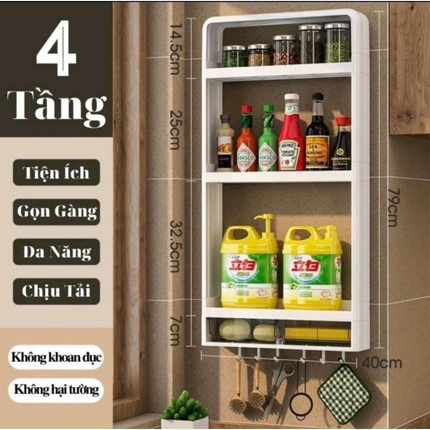 Kệ Đựng Gia Vị Mỹ Phẩm Treo Tường HN1 Không Khoan Đục Kệ Để Đồ Nhà Bếp Treo Tường kệ  kệ đựng gia vị