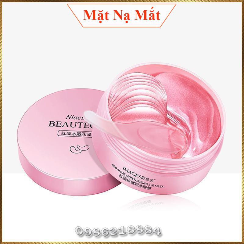 Hộp 60 Miếng Mặt Nạ Dưỡng Mắt Tảo Đỏ Images Niacinome Beautecret Ẩm Mịn Căng Mọng Giảm Thâm Bọng Mắt Tdi6