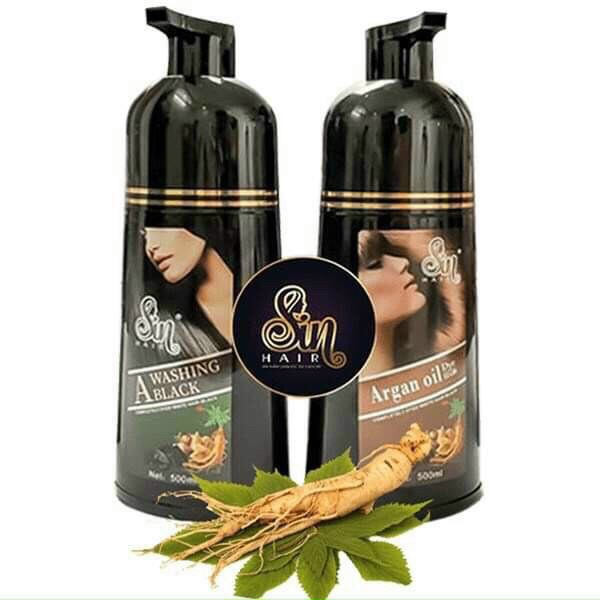 Dầu Gội Phủ Bạc SIN HAIR - Dầu gội phủ bạc nhân sâm từ Nhật Bản