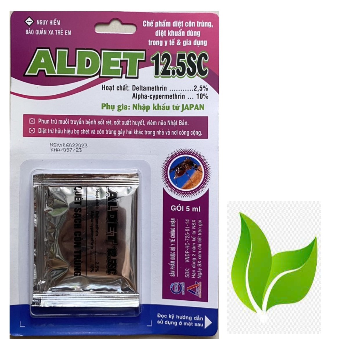 Aldet 12.5SC Chế Phẩm Diệt Côn Trùng cho Y Tế & Gia dụng - #005B# 5ml