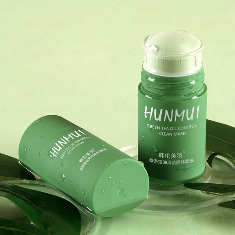 minbai01 [Hot selling] Green Tea Solid Mud Mask Stick Cleansing &amp; Spreading Mask