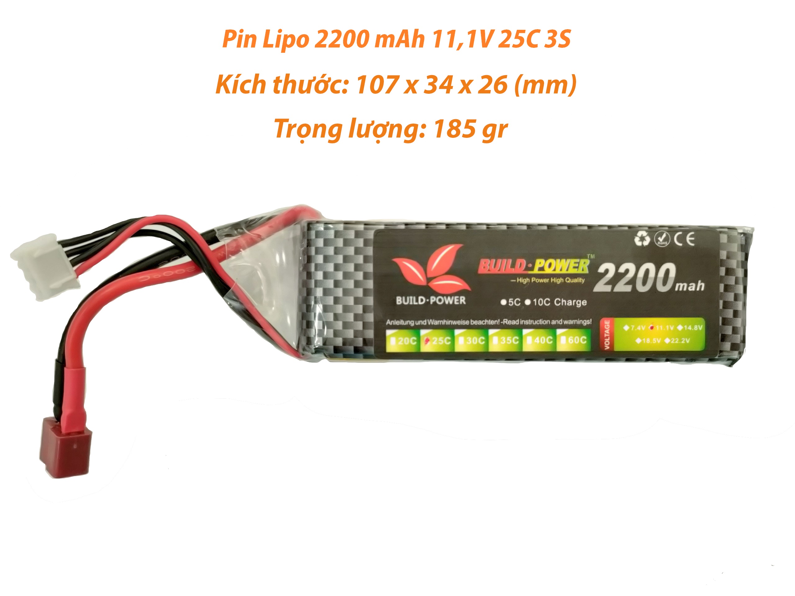 Pin Lipo 500mAh - 2200mAh 7.4V-11.1V 1S-3S  - ATDTECH