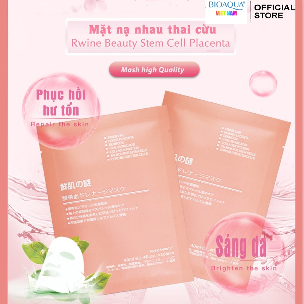 [HCM]COMBO 10 Mặt Nạ Nhau Thai Cừu Nhật Bản ???????????????????? Mask Cuống Rốn Tế Bào Gốc Nhật Bản Rwine Beauty