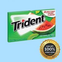 Combo 5 Vỉ Kẹo Trident Gum Dưa Hấu Không Đường Giúp Thơm Miệng Nhập Khẩu Thái Lan(Vỉ 12 Tép)