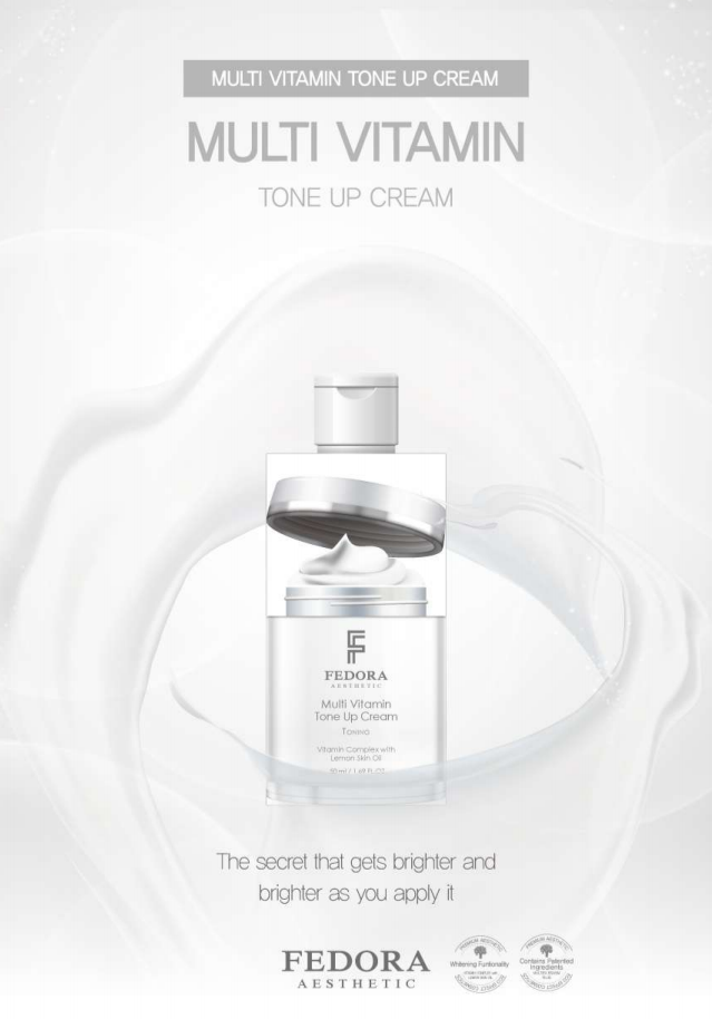 Kem Nâng Tông Trắng Da Fedora - Multi Vitamin Tone Up Cream Fedora
