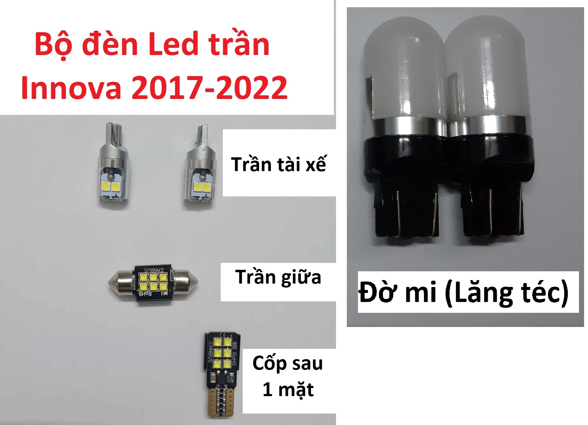 Bộ đèn led nội thất Innova 2017 2018 2019 2020 2021 2022 bộ đèn led trần