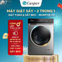 [Công lắp 0Đ HCM/ HN] Máy giặt sấy Casper Prime Wash & Dry Giặt 11.5KG Sấy 8KG - WF-P115VGT11 - Chính hãng