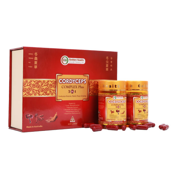 [Hcm]Golden Health - Viên Uống Đông Trùng Hạ Thảo Cordyceps Complex Plus 3 In 1