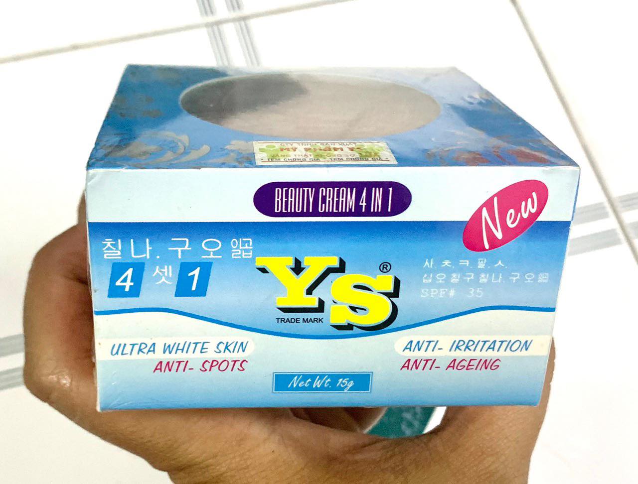 [HCM]Kem dưỡng da mặt YS xanh dưỡng trắng  mờ vết nám tàn nhang đồi mồi 4 in 1 Total Efects – HX155 – Làm đẹp / Chăm sóc da mặt / Dưỡng da & Serum