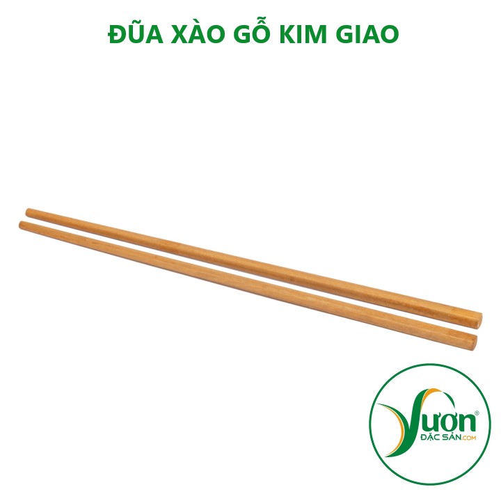 Xẻng xào và đôi đũa xào GỖ KIM GIAO gỗ mộc không cong vênh không hóa chất không sơn - giadunggiare.vn