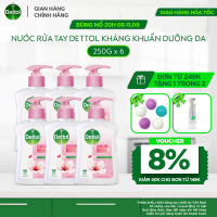 Combo 6 chai nước rửa tay Dettol kháng khuẩn dưỡng da - Chai 250g/Chai