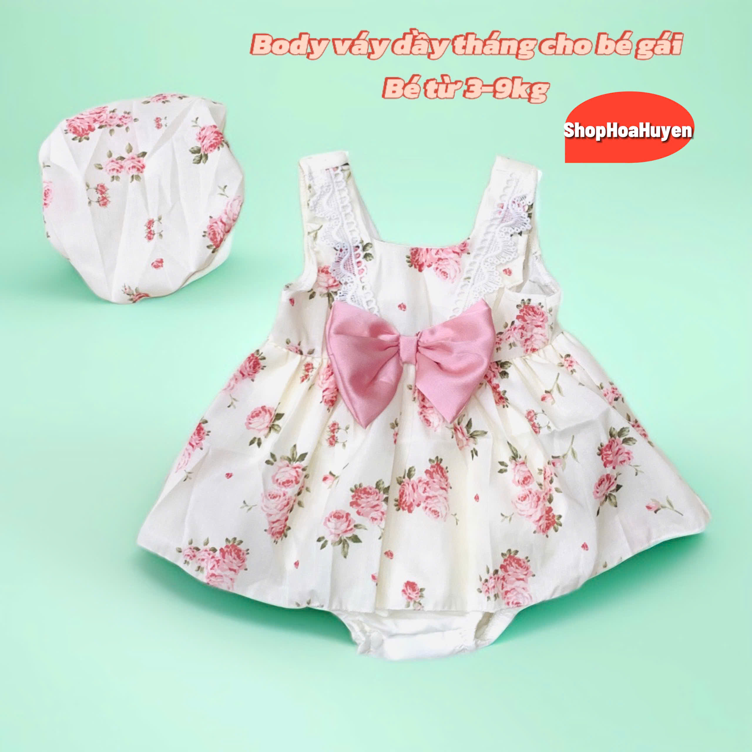 Body sơ sinh bé gái mặc đầy tháng thôi nôi váy công chúa đầm bé gái sơ sinh body thiết kế cho bé gái