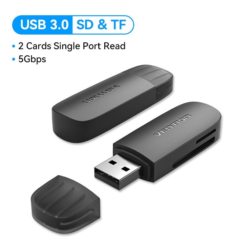 Vention USB 3.0 2 Trong 1 Đầu Đọc Thẻ Nhớ USB A Type C to SD TF Micro SD Bộ Chuyển Đổi cho Laptop OT