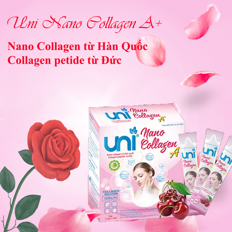 Chính Hãng - (Km Siêu Sốc Giảm 20%)Làm Đẹp Da Bổ Sung Nội Tiết Tố Cùng Uni Nano Collagen A+