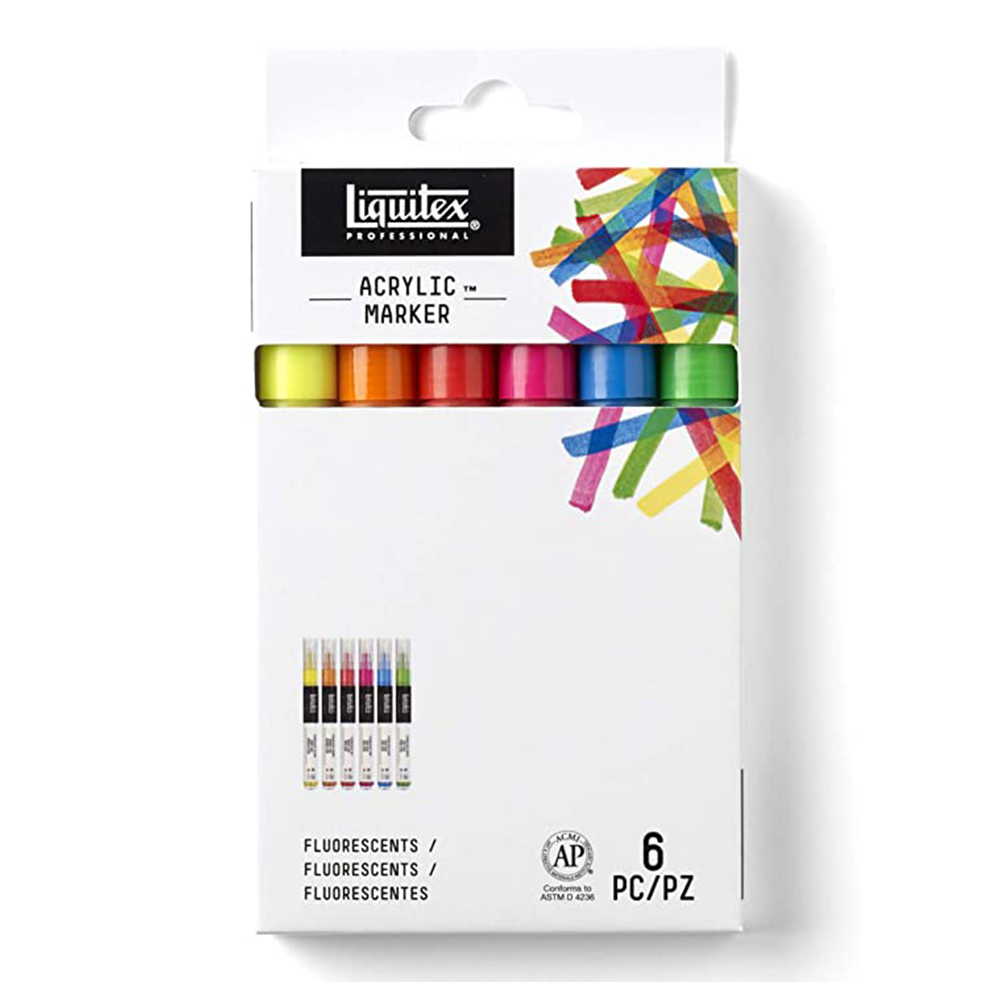 Paint Pens White Marker 6 Pcs 2mm Acrylic White Permanent Marker